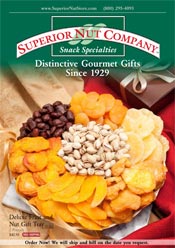 Picture of gourmet nut gifts from Superior Nut catalog Picture of gourmet nut gifts from Superior Nut catalog